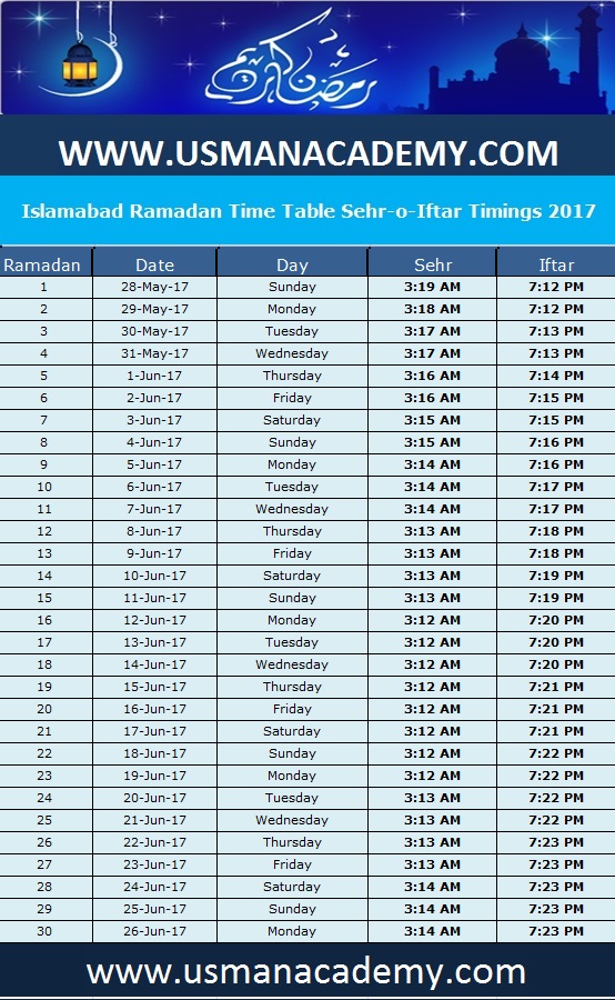 Islamabad Ramadan Timings 2020 Calendar Islamabad Ramazan ..., ramadan 2020 oman iftar time